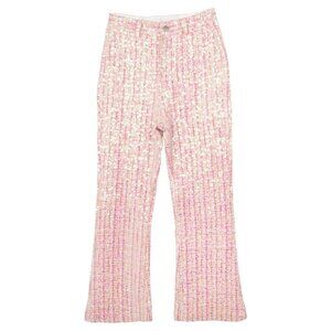 Stella 88 Big Girls Sequin Tweed Flare Pant - Blush Girls Small